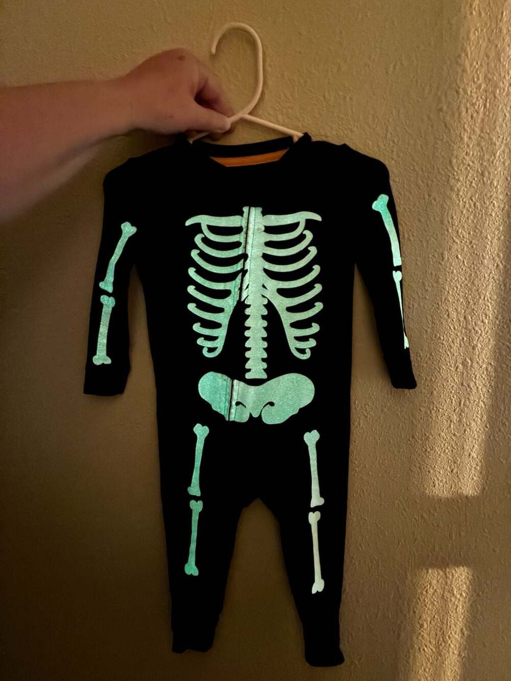 Way to Celebrate Halloween Skeleton Glow-In-The-Dark Jumpsuit